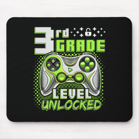 Ck To School 3rd Grade Boys Gamer First Day School Mousepad (Vorne)