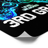 Ck To School 3rd Grade Boys Gamer First Day School Poster (Ecke)