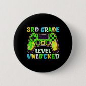 Ck To School 3rd Grade Boys Gamer First Day Third Button (Vorderseite)