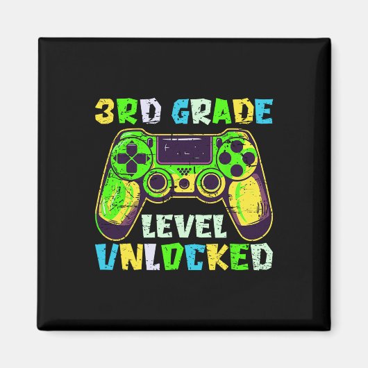 Ck To School 3rd Grade Boys Gamer First Day Third  Magnet (Vorne)