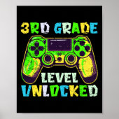 Ck To School 3rd Grade Boys Gamer First Day Third  Poster (Vorne)