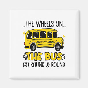 Ck to School Funny der Räder auf dem Bus Kleinkind Magnet