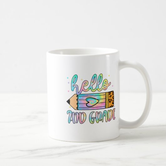 Ck to School Hello 2nd Leopard Gefärbte Krawatte P Kaffeetasse (Rechts)