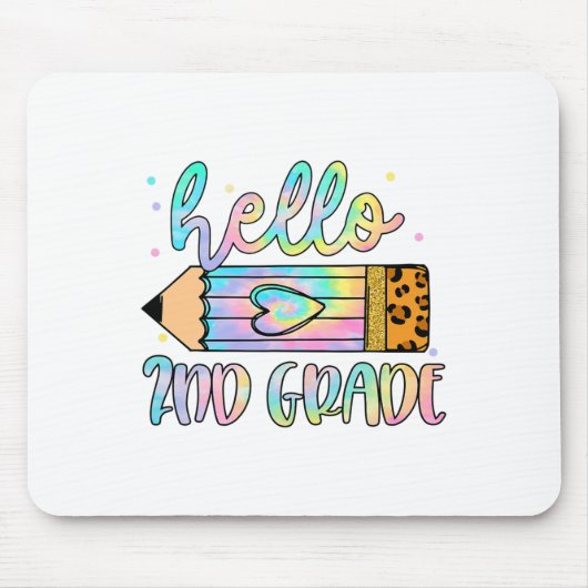Ck to School Hello 2nd Leopard Gefärbte Krawatte P Mousepad (Vorne)
