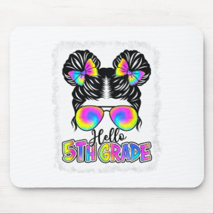 Ck to School Hello 5th Grade Niedlich Messy Bun Kr Mousepad