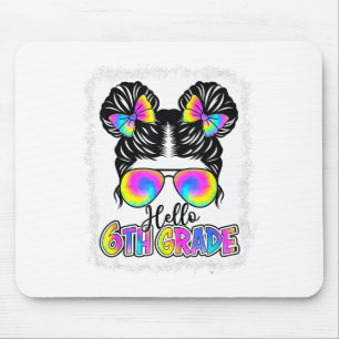 Ck to School Hello 6th Grade Niedlich Messy Bun Kr Mousepad