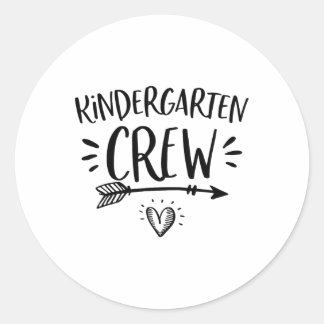 Ck to School Kindergarten Crew Lehrer Wo Runder Aufkleber
