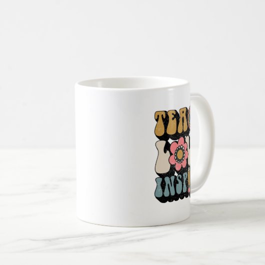 Ck to School Teach Liebe Inspirierte Retro Teacher Kaffeetasse (VorderseiteRechts)