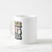 Ck to School Teach Liebe Inspirierte Retro Teacher Kaffeetasse (Vorderseite Links)