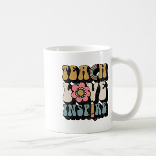 Ck to School Teach Liebe Inspirierte Retro Teacher Kaffeetasse