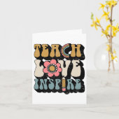 Ck to School Teach Liebe Inspirierte Retro Teacher Karte (Gelbe Blume)