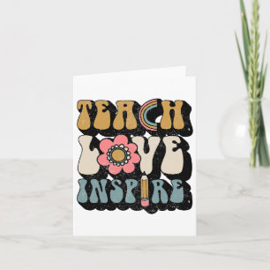 Ck to School Teach Liebe Inspirierte Retro Teacher Karte