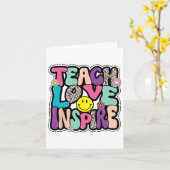 Ck to School Teach Liebe Inspirierte Retro Teacher Karte (Gelbe Blume)