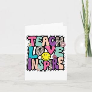 Ck to School Teach Liebe Inspirierte Retro Teacher Karte