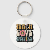 Ck to School Teach Liebe Inspirierte Retro Teacher Schlüsselanhänger (Vorderseite)