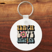 Ck to School Teach Liebe Inspirierte Retro Teacher Schlüsselanhänger (Vorderseite)