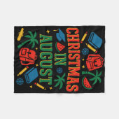 Ck to School Xmas Palm Tree Abschluss Weihnachten Fleecedecke (Vorderseite (Horizontal))