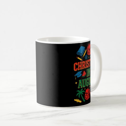 Ck to School Xmas Palm Tree Abschluss Weihnachten Kaffeetasse (VorderseiteRechts)