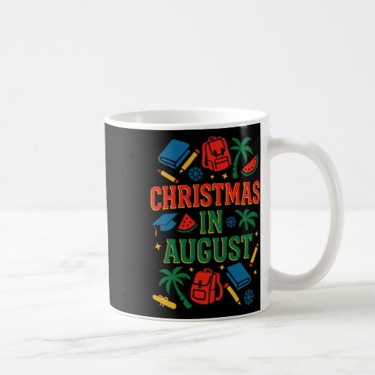 Ck to School Xmas Palm Tree Abschluss Weihnachten  Kaffeetasse (Rechts)