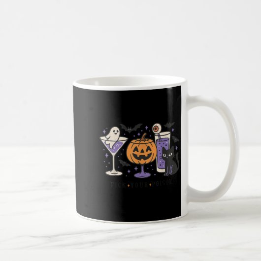Ck Your Ison Halloween Black Cat Pumpkin Ghost Tai Kaffeetasse (Rechts)