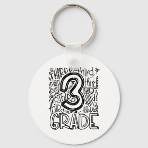 Ck zum ersten Schultag Typografie dritter Schlüsselanhänger