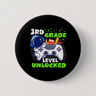Ck Zur Schule 3. Klasse Freigeschaltet Gamer Junge Button