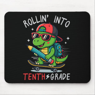 Ck Zur Schule Rollt In Die 10. Klasse T-Rex Skateb Mousepad