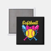 Ck Zur Schule Softll Spieler Eis+creme Softll Trop Magnet (Vorderseite/Rückseite)
