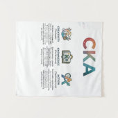 CKA – Creativity Knowledge Action | Inspirational Wandteppich (Vorderseite (Horizontal))