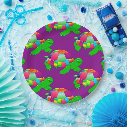 CKC Litze Glasschildkröte, Teller aus Lila Party (Party)