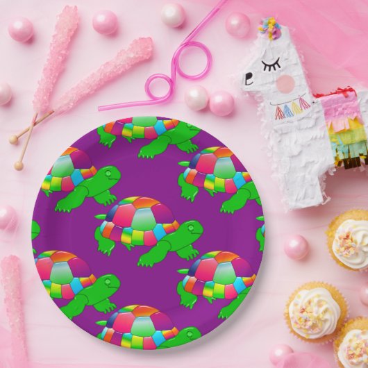 CKC Litze Glasschildkröte, Teller aus Lila Party (Party)