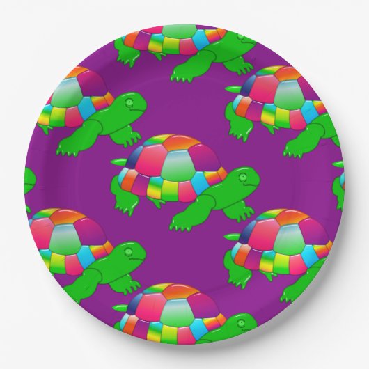 CKC Litze Glasschildkröte, Teller aus Lila Party (Vorderseite)