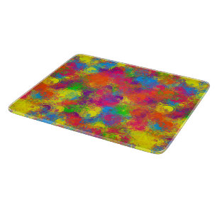 CKC Paint Can Florals-6x7 CUTTING BOARD Schneidebrett