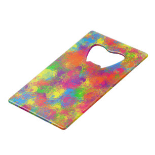 CKC Paint Can Florals CARD FLASCHENOPENER Geldbeutel Flaschenöffner