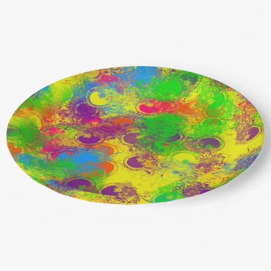 CKC Paint Can Florals Paper Tellers Pappteller (Schrägansicht)