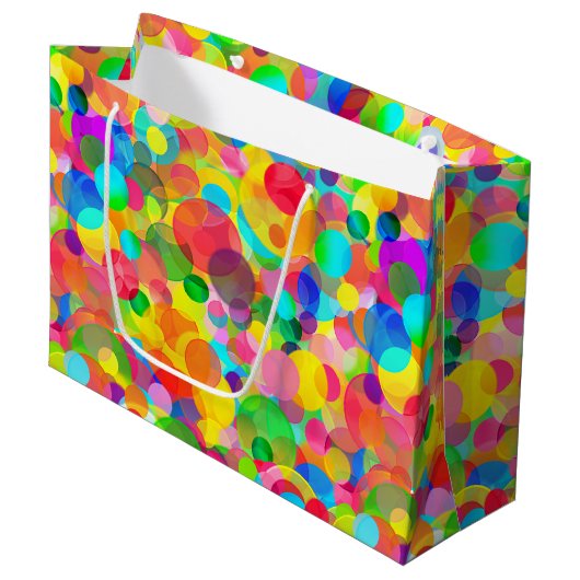 CKC Party Dots-GIFT-BAG L Große Geschenktüte (Vorderseite Schrägansicht)