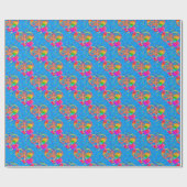CKC-Peace, Liebe und Popsicle, Blue-Gift Wrapping Geschenkpapier (Flach)