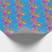 CKC-Peace, Liebe und Popsicle, Blue-Gift Wrapping Geschenkpapier (Ecke)