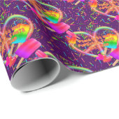 CKC-Peace, Liebe und Popsicle, Lila Geschenkwrap Geschenkpapier (Rolleneckpunkt)