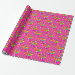 CKC-Peace, Liebe und Popsicle, Pink-Gift-Wrap Geschenkpapier