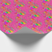 CKC-Peace, Liebe und Popsicle, Pink-Gift-Wrap Geschenkpapier (Ecke)