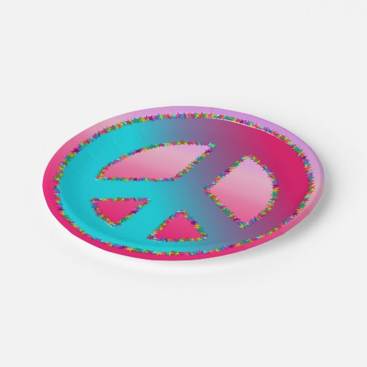 CKC, Peace Symbol 13-Paper Party Teller (Schrägansicht)