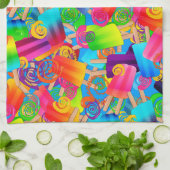 CKC Popsicle Wirbel Blue Kitchen Handtuch (Gefaltet)