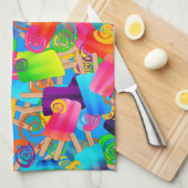 CKC Popsicle Wirbel Blue Kitchen Handtuch (Viertel Falte)