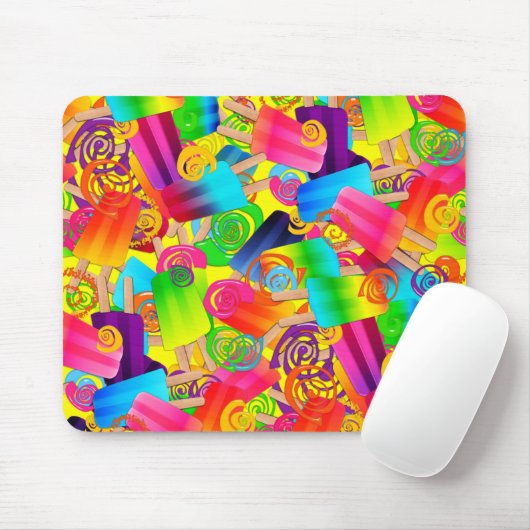 CKC Popsicle Wirbel, Gelb-MOUSEPAD Mousepad (Mit Mouse)