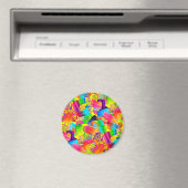CKC Popsicle Wirbel Gelbe RUNDE MAGNET (In Situ (Geschirrspüler))
