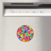 CKC Popsicle Wirbel Lila ROUND MAGNET (In Situ (Geschirrspüler))