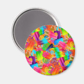 CKC Popsicle Wirbel Orange-ROUND MAGNET (Vorderseite/Rückseite)