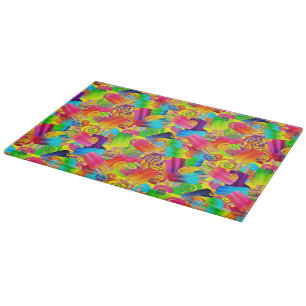 CKC Popsicle Wirbel-Yellow-11x8 Cutting Board Schneidebrett