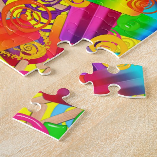 CKC Popsicle Wirbel, Yellow-JIGSAW PUZZLE (Seite)